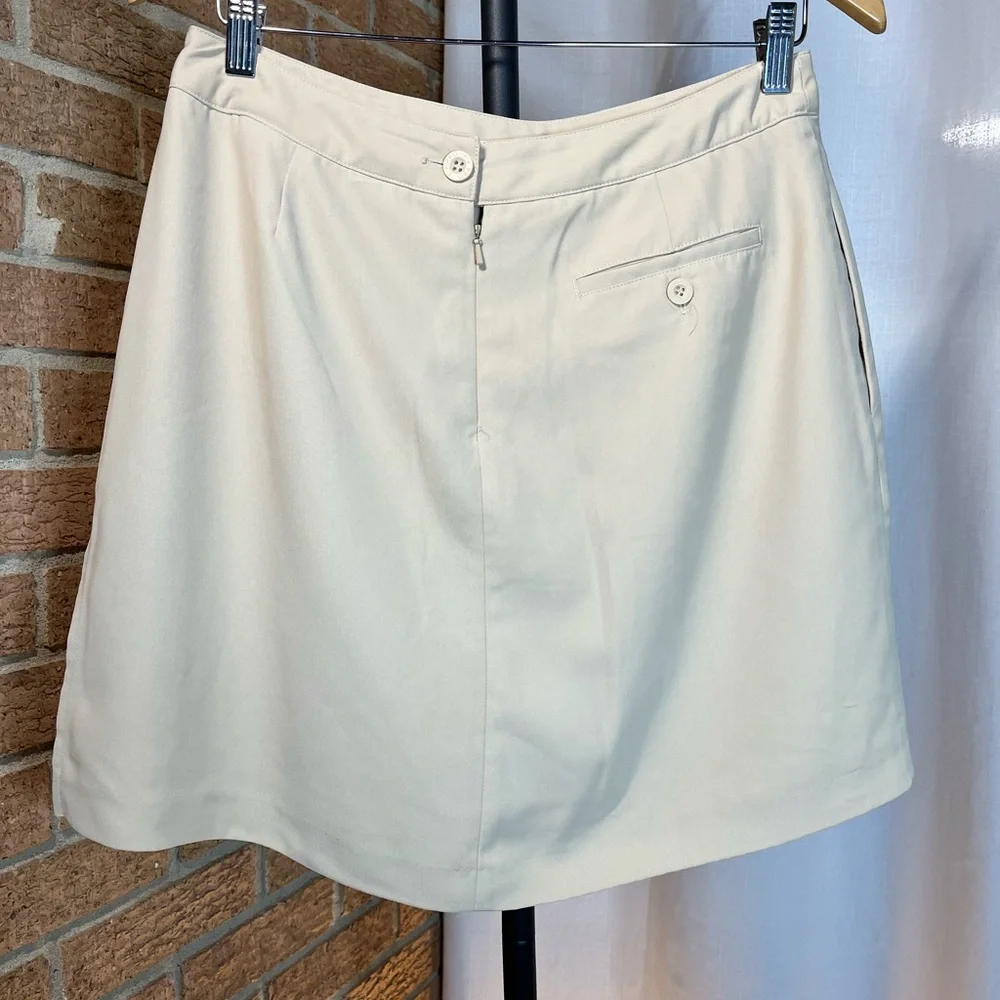 EP Pro Khaki Tan Golf Tennis Skort Size 10 Athletic Stretch Skirt Shorts